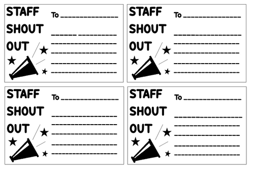 Staff Shout Out Wellbeing Cards PDF