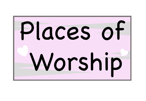Places of Worship Display Signs