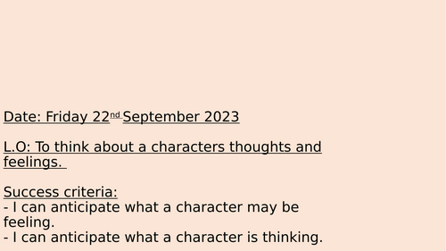 Peace at last- Thoughts and feelings | Teaching Resources
