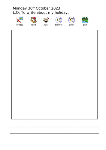 To write about their holiday