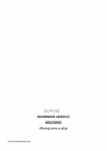 A-Level AQA Biology - Digestion