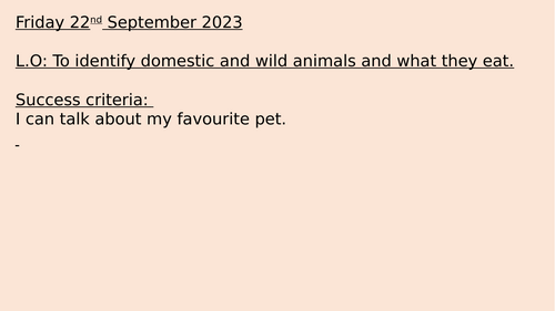 Identify domestic and wild animals
