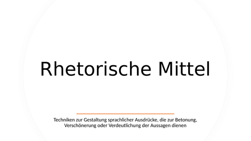 Der Vorleser Rhetorische Mittel - presentation literary devices A Level