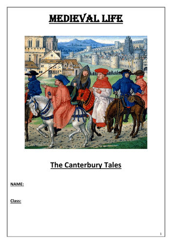 KS3 Medieval Life through the Canterbury Tales - Lesson 2-4 (with work booklet)