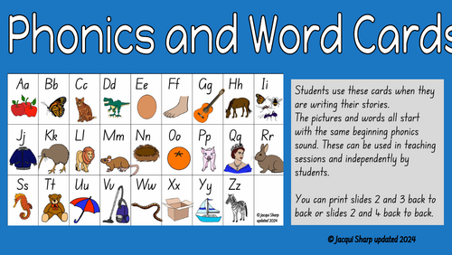 Phonics and word cards