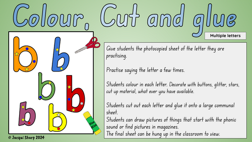 Colour, cut and glue Multiple phonics