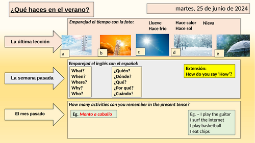 ¿Qué haces en el verano?