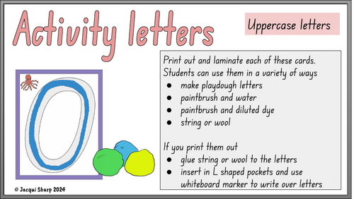 Uppercase Activity Letters