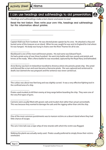 Year 3 Grammar Activity Pack with ANSWERS