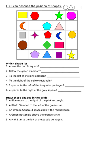 Year 2 Maths Position and Direction