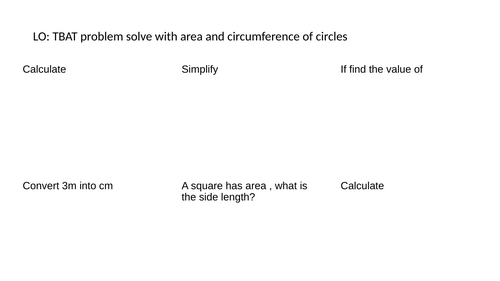 Unit 11 - Circles and construction