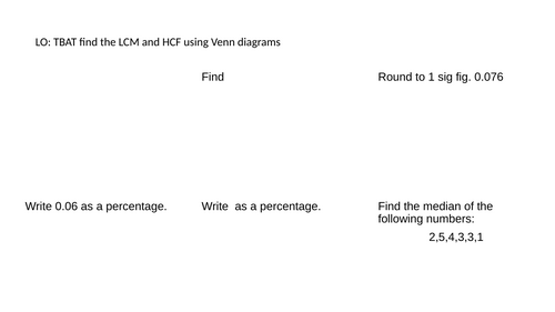 Unit 13 - Factors multiples and primes