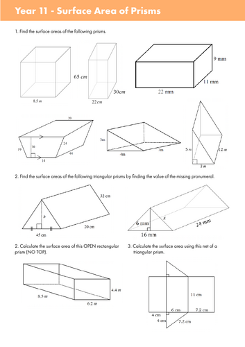 Surface Area and Volume of Solids