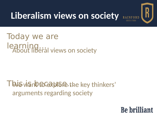 AQA Politics 7152/3 - Liberalism and society