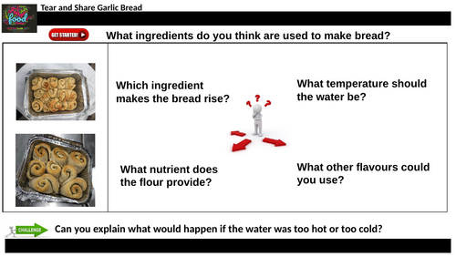 Food Technology Tear and Share Garlic Bread Practical