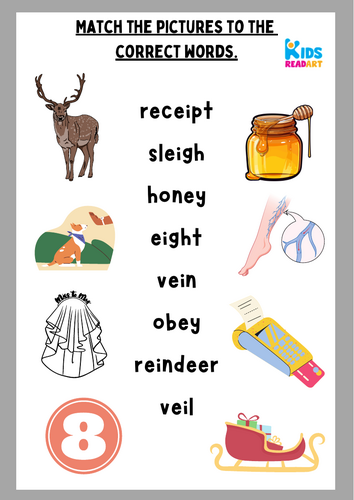 EY, EI & EIGH SOUND WORKSHEETS