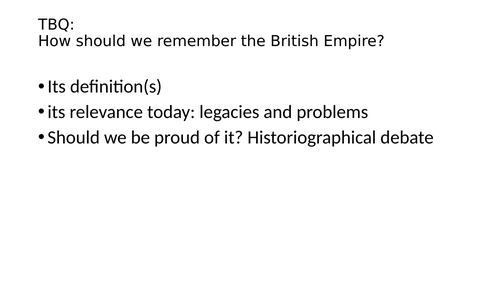 Remembering the British Empire