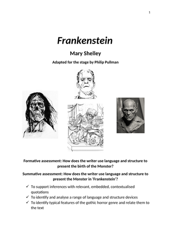 Frankenstein Pullman Play SOW