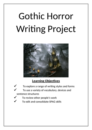 Gothic Horror Writing Project