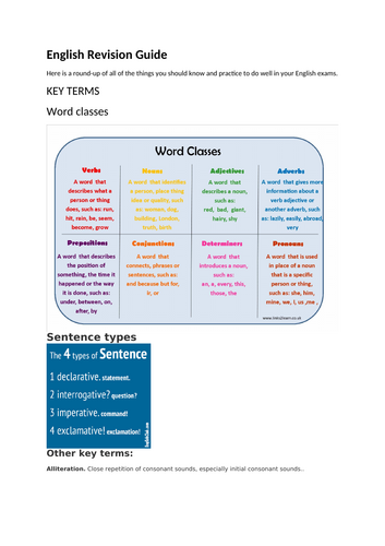 KS3 English Revision | Teaching Resources