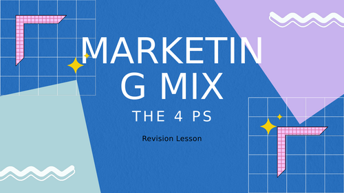 Marketing Mix 4Ps Chuckle Brothers interview lesson / one off lesson / cover Business  Cover lesson