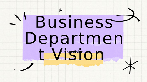 Head of Department interview - 5 year vision plan