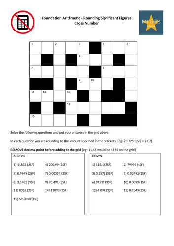 Foundation Approximations - Rounding Significant Figures