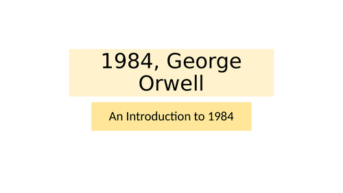 1984, George Orwell - Lesson 2