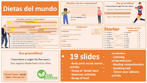 Spanish AQA GCSE 6.1 - Dietas del mundo