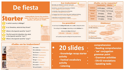 Spanish AQA GCSE 6.2 - De fiesta