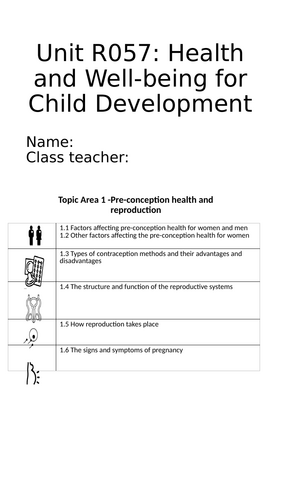 Child Development R057 Topic Area 1 booklet