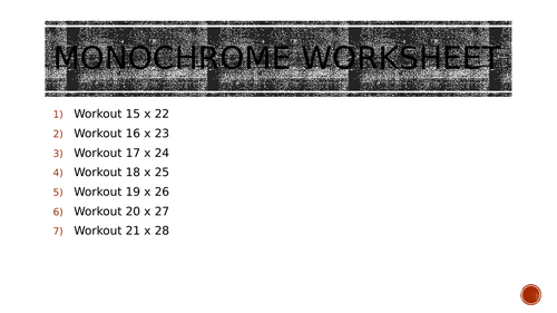monochrome worksheet 17