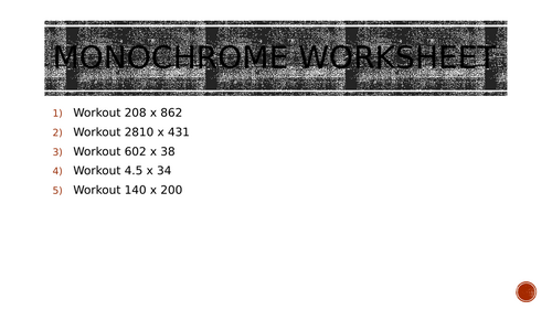 monochrome worksheet 29