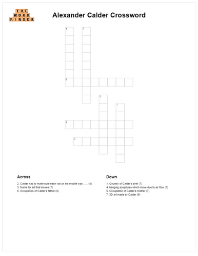 Alexander Caler crossword