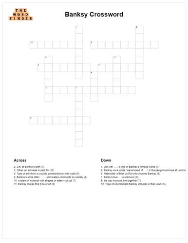 Banksy Crossword