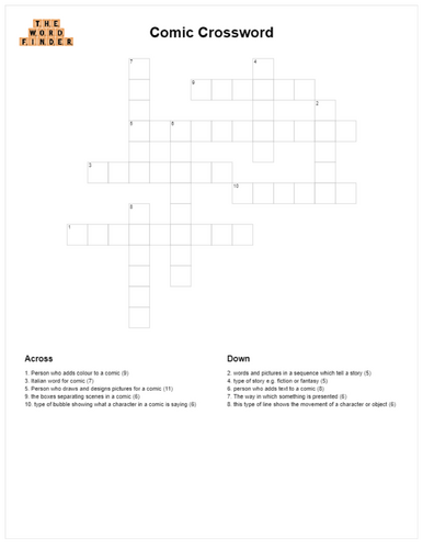 Comic crossword