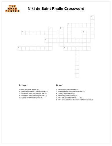 Niki de Saint Phalle crossword