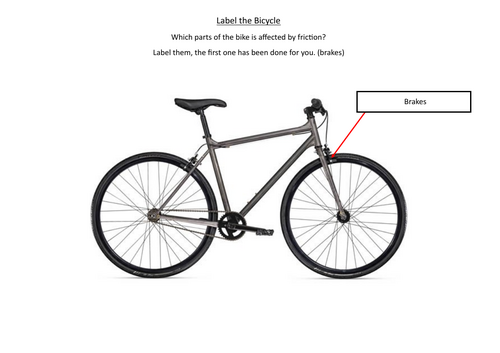 Label the bike - where is friction