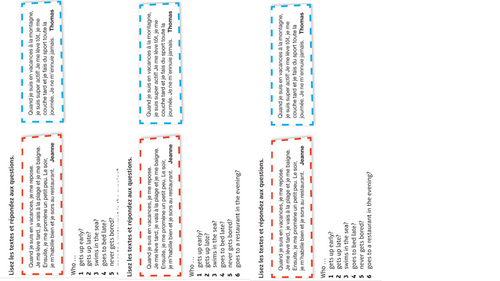GCSE French holidays lesson