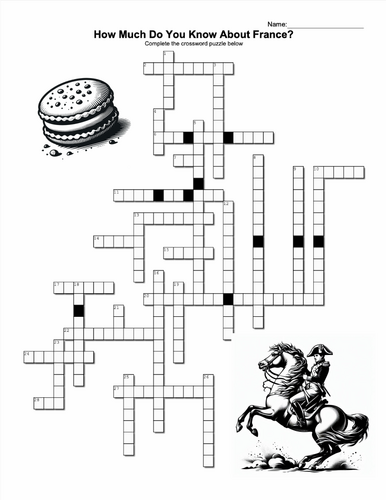 How Much Do You Know About France? Crossword Puzzle