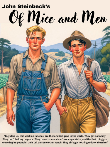 John Steinbeck's Of Mice and Men 18X24 Poster with quote
