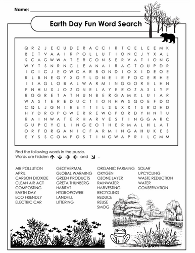 Earth Day Fun Word Search