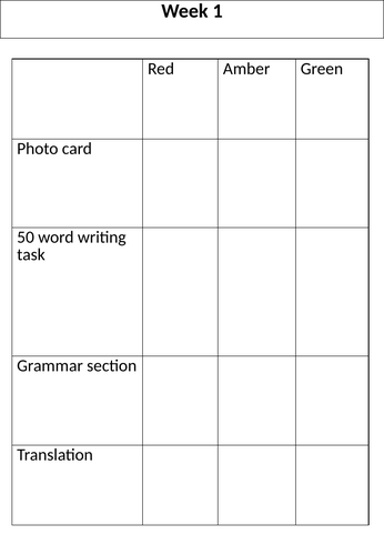 Spanish Writing Booklet New Spec