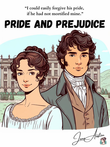 Pride and Prejudice by Jane Austen 18X24" poster with quote