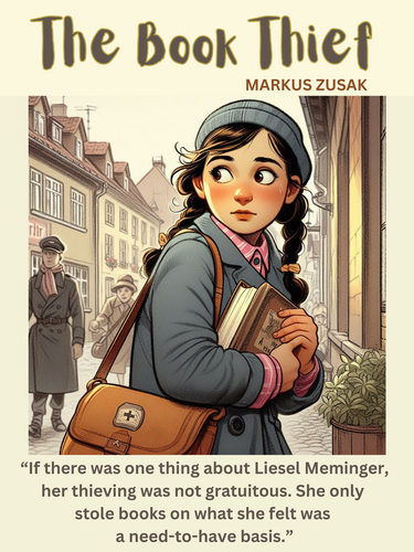 The Book Thief by Markus Zusak 18X24 Poster with quote