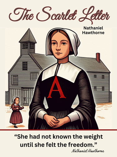 The Scarlet Letter by Nathaniel Hawthorne 18X24 Poster with Quote