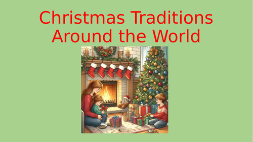 Christmas Traditions Around The World PPT, Worksheet, Activities, Coloring Pages Bundle