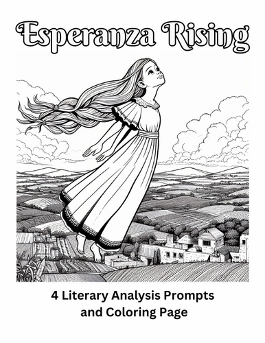 Esperanza Rising Literary Analysis Prompts and Coloring Page