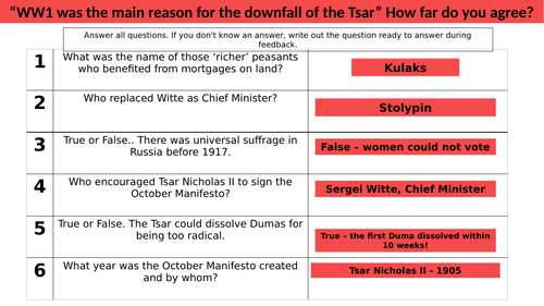 L5 Long Term causes of WW1