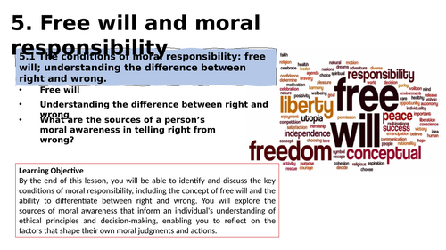 Free will and moral responsibility power point